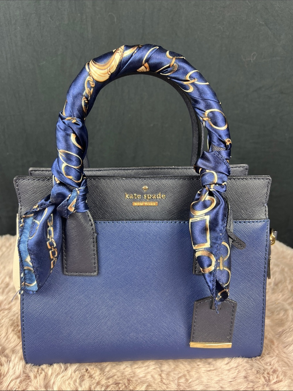 Kate Spade Cameron Street Mini Candace Satchel Crossbody Navy Blue Colorblock Sa